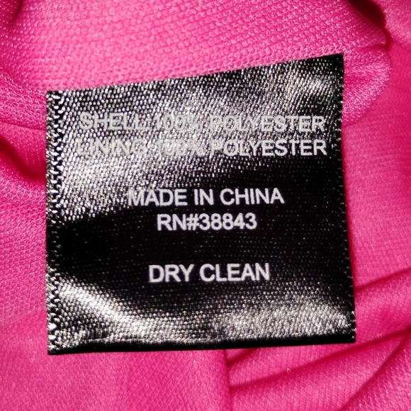 HOT PINK PLEATED CHIFFON DRESS - Picture 3 of 9